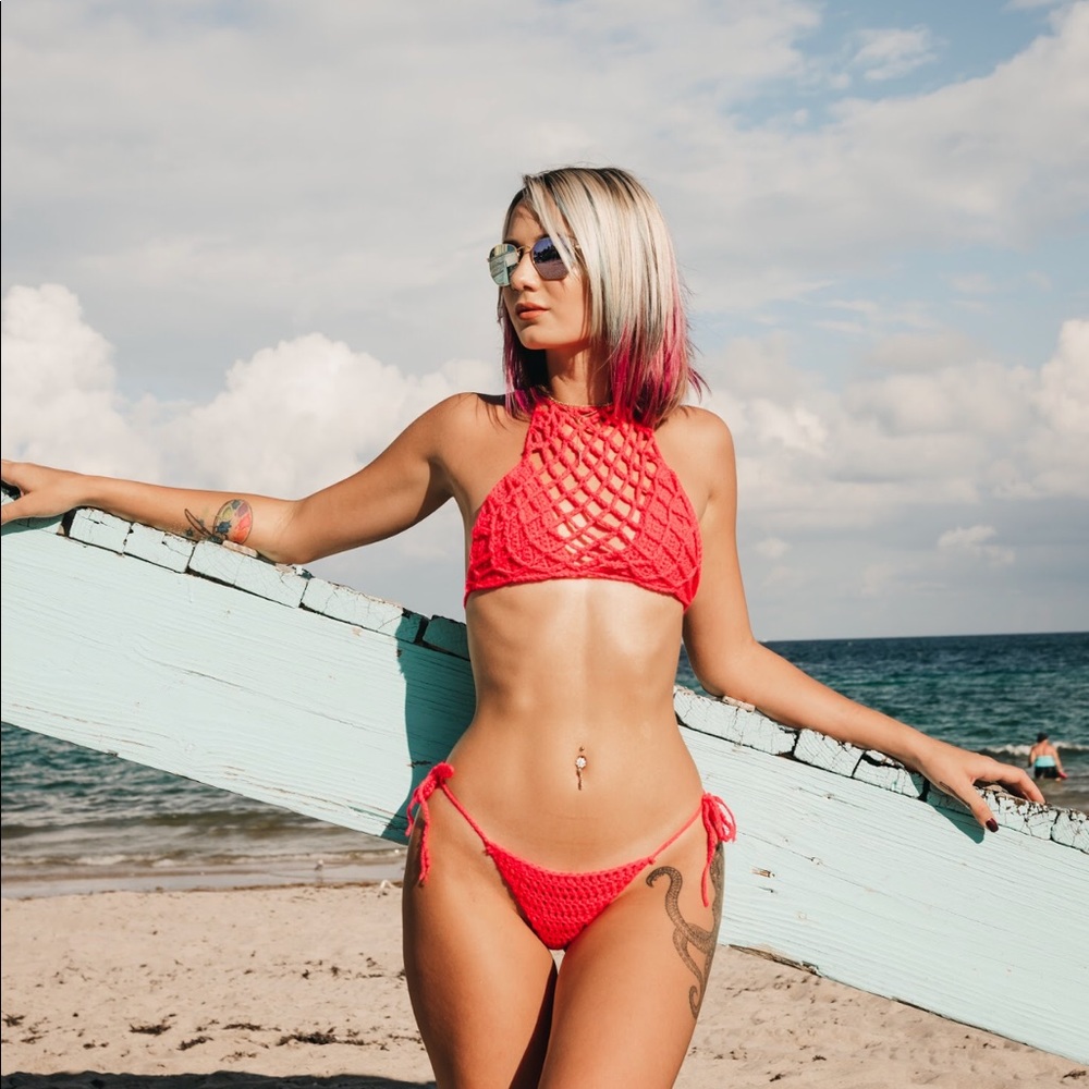 Handmade custom crochet bikini. Done to order